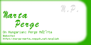 marta perge business card